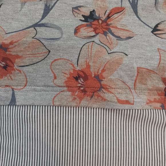 Zac & Rachel Gray Floral Print Layered Look Shirt XL Long Sleeve Collard… - Picture 13 of 14
